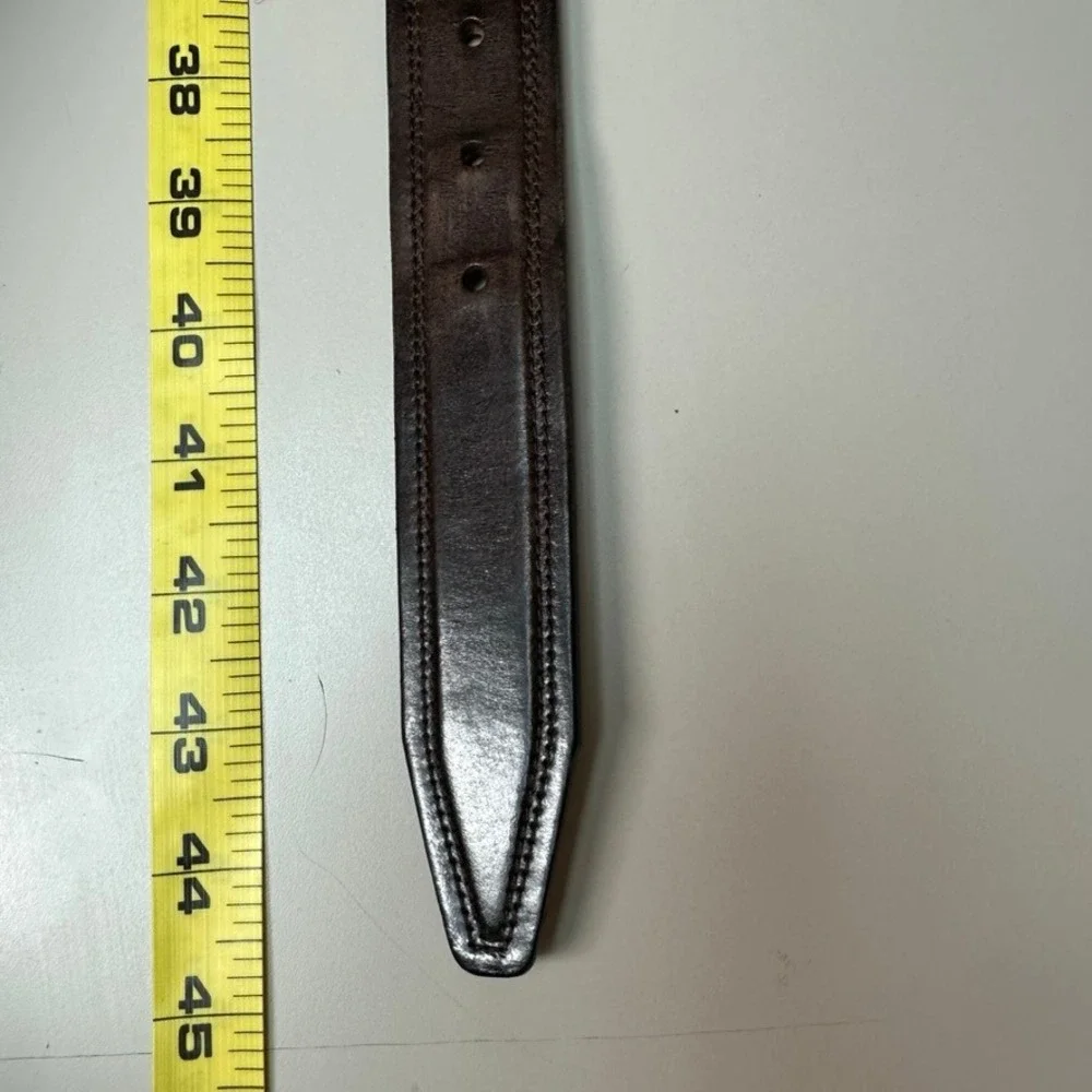 Johnston & Murphy Mens Brown Italian Steerhide Leather Dress Belt Size 36 USA